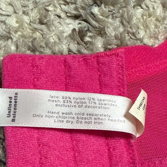 Cacique Vibrant Pink Lace Bra - Picture 4 of 11